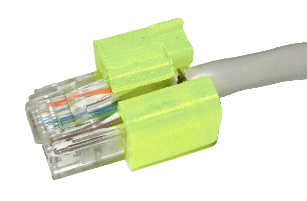 LANケーブルの爪折れ防止を防ぐLAN爪折防止カバー紹介へのリンク。後付け可能！